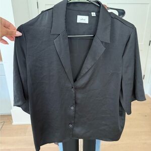 Wilfred Black Button-Up Shirt